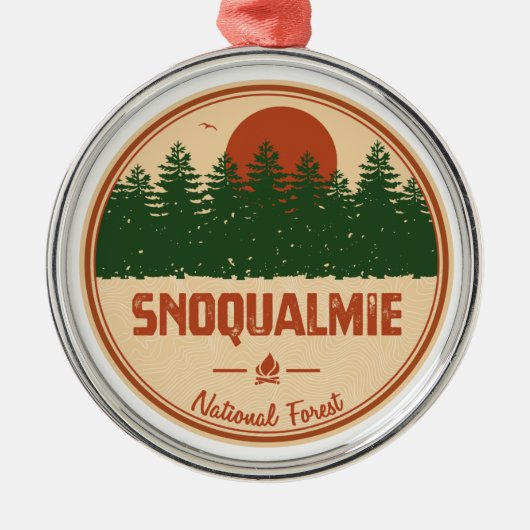 Nationaal bos Snoqualmie Metalen Ornament (Voorkant)