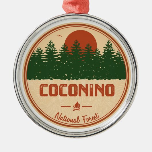 Nationaal bos van Coconino Metalen Ornament (Voorkant)