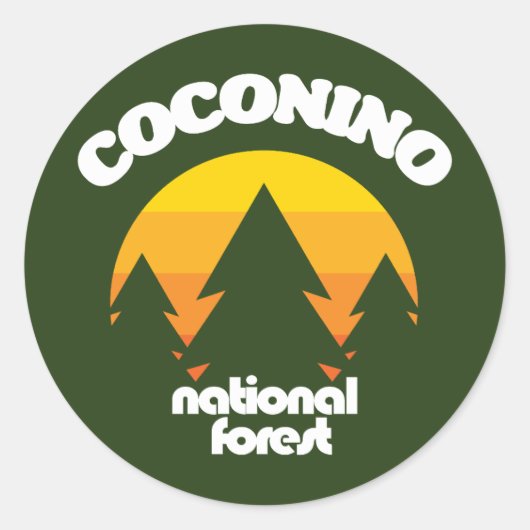 Nationaal bos van Coconino Ronde Sticker (Voorkant)