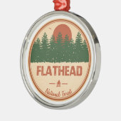 Nationaal bos van Flathead Metalen Ornament (Links)
