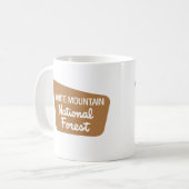 Nationaal bos van het witte gebergte (gebarentaal) koffiemok (Voorkant links)