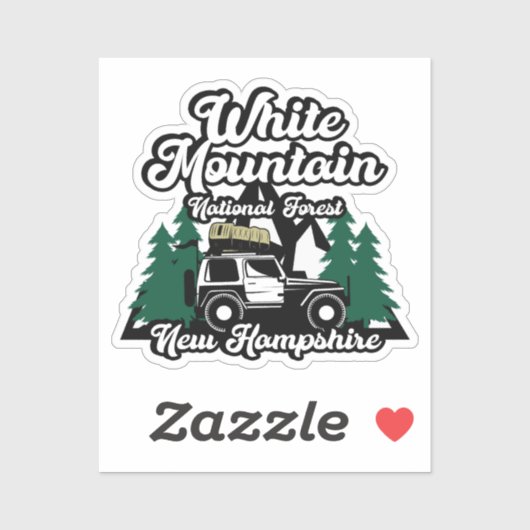 Nationaal bos van het witte gebergte sticker (Vel)