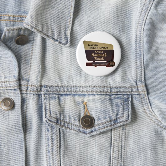 Nationaal bos van Kaibab Ronde Button 5,7 Cm (In situ)