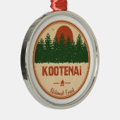 Nationaal bos van Kootenai Metalen Ornament (Rechts)