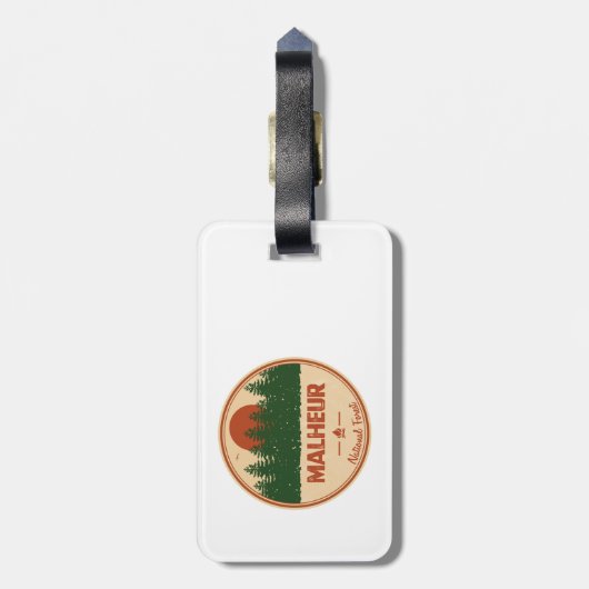 Nationaal bos van Malheur Bagagelabel (Achterkant verticaal)