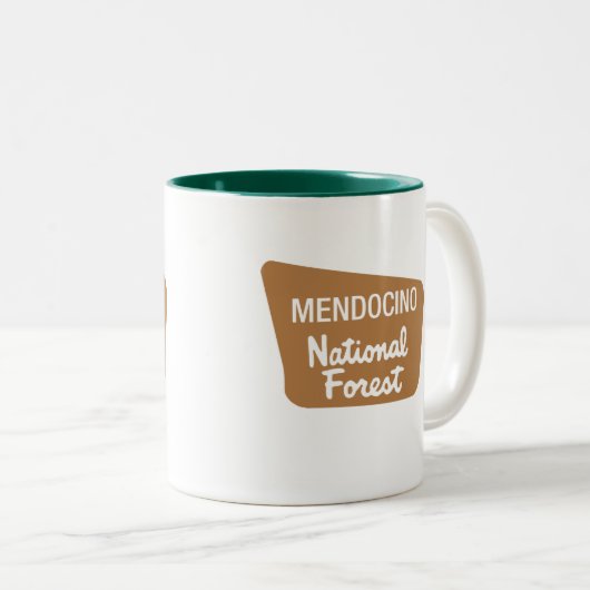 Nationaal bos van Mendocino (gebarentaal) Tweekleurige Koffiemok (Voorkant rechts)