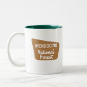 Nationaal bos van Mendocino (gebarentaal) Tweekleurige Koffiemok (Links)