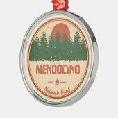 Nationaal bos van Mendocino Metalen Ornament (Links)
