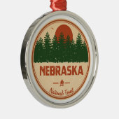 Nationaal bos van Nebraska Metalen Ornament (Rechts)