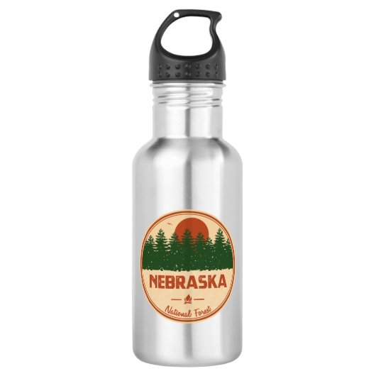 Nationaal bos van Nebraska Waterfles (Voorkant)