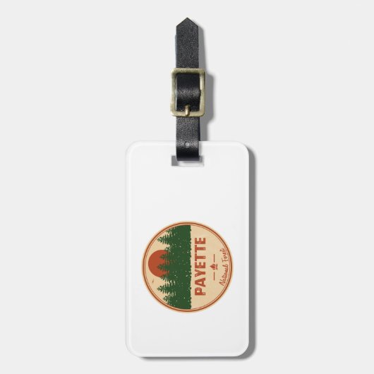 Nationaal bos van Payette Bagagelabel (Voorkant verticaal)