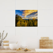 Nationaal bos van Santa Fe op zonsondergang in het Poster (Keuken)