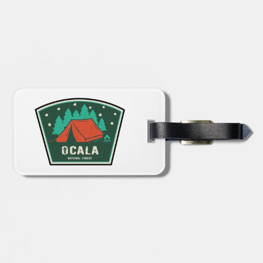 Nationaal boskamperen van Ocala Bagagelabel (Achterkant horizontaal)