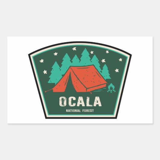 Nationaal boskamperen van Ocala Rechthoekige Sticker (Voorkant)