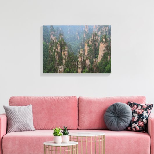 Nationaal bospark Avatar Mountains Zhangjiajie Canvas Afdruk (Insitu (Woonkamer))