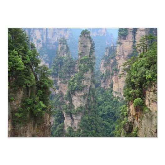 Nationaal bospark Avatar Mountains Zhangjiajie Foto Afdruk (Voorkant)