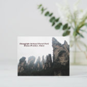 Nationaal bospark Zhangjiajie, Hunan China Briefkaart (Staand voorkant)