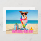 Nationaal Briefkaart van de Dog Day (Voorkant / Achterkant)