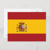Nationaal Briefkaart voor de vlag van Spanje (Voorkant / Achterkant)