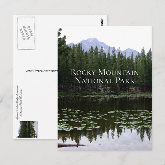 Nationaal Briefkaart voor het reizen van het Rocky (Voorkant / Achterkant)