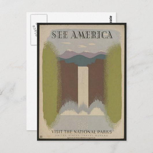  nationaal Briefkaart voor parkreizen (Voorkant / Achterkant)