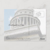 Nationaal Capitolgebouw Havana Cuba Briefkaart (Achterkant)