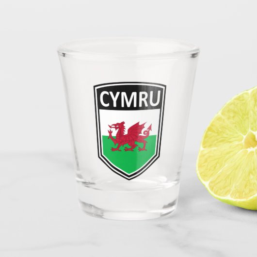 Nationaal - Cymru Shot Glas (Voorkant)