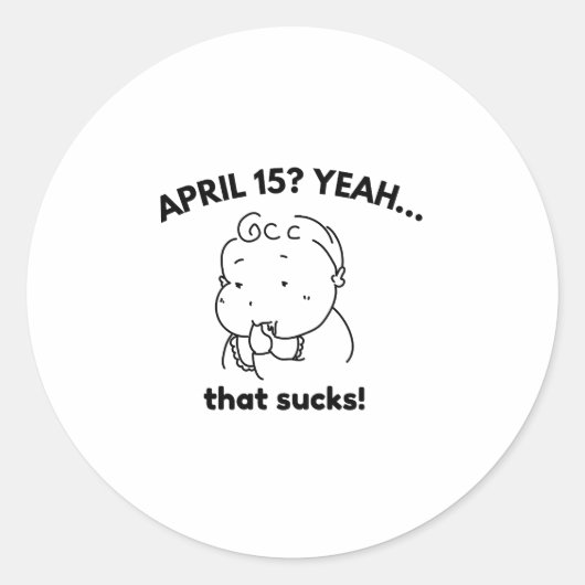 Nationaal, dat is klote! Dag (15 april) Ronde Sticker (Voorkant)