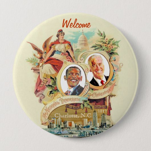 Nationaal-democratische Conventie 2012, Charlotte, Ronde Button 4,0 Cm (Voorkant)