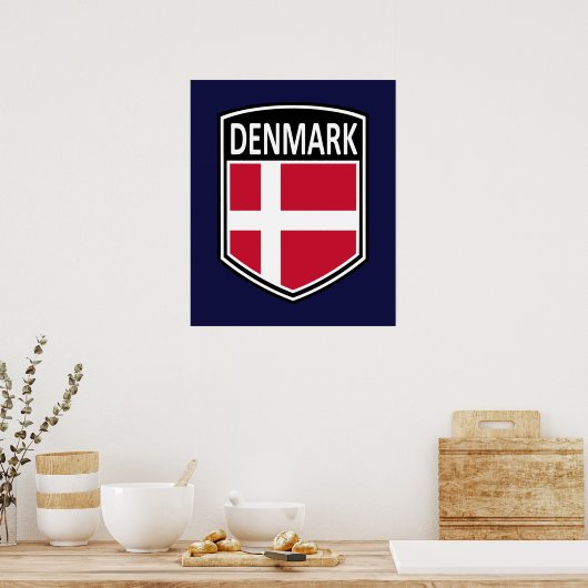 Nationaal - Denemarken Poster (Keuken)