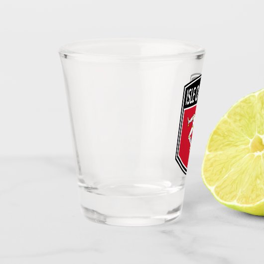 Nationaal - eiland Man Shot Glas (Links)