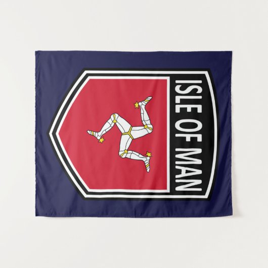 Nationaal - eiland Man Wandkleed (Voorkant (horizontaal))