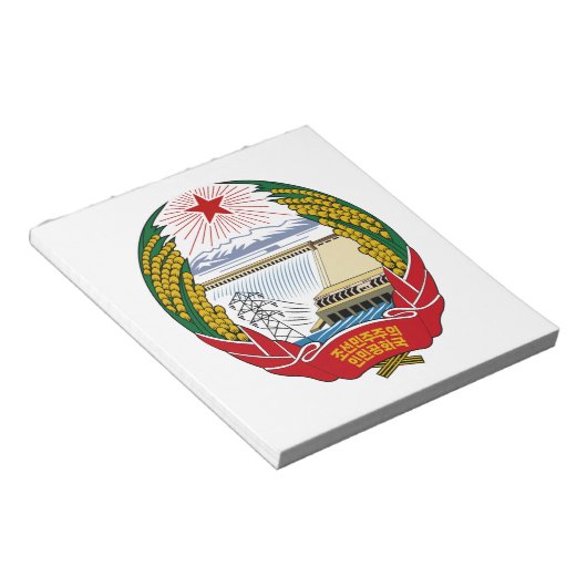 Nationaal Embleem Noord-Korea Notitieblok (Schuin)