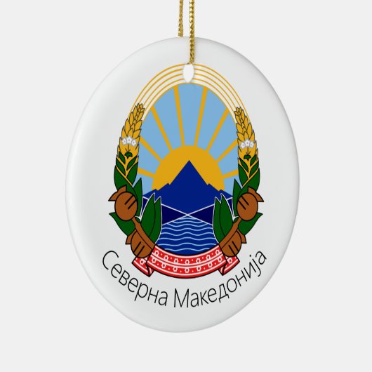 Nationaal Embleem Noord-Macedonië Keramisch Ornament (Rechts)
