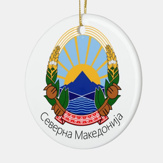 Nationaal Embleem Noord-Macedonië Keramisch Ornament (Links)
