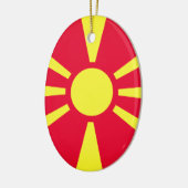 Nationaal Embleem Noord-Macedonië Keramisch Ornament (Links)
