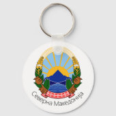 Nationaal Embleem Noord-Macedonië Sleutelhanger (Voorkant)