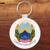 Nationaal Embleem Noord-Macedonië Sleutelhanger (Voorkant)