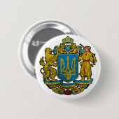 Nationaal Embleem Oekraïne Ronde Button 5,7 Cm (Voorkant /achterkant)