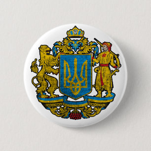 Nationaal Embleem Oekraïne Ronde Button 5,7 Cm