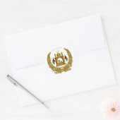Nationaal embleem van Afghanistan GOLD Ronde Sticker (Envelop)