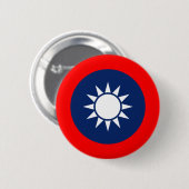 Nationaal Embleem van de Republiek China (Taiwan) Ronde Button 5,7 Cm (Voorkant /achterkant)