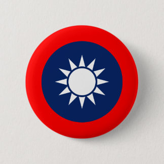 Nationaal Embleem van de Republiek China (Taiwan) Ronde Button 5,7 Cm