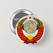 Nationaal Embleem van de Sovjet-Unie Ronde Button 5,7 Cm (Voorkant /achterkant)
