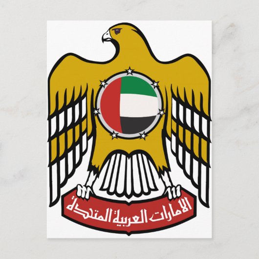 Nationaal Embleem van de Verenigde Arabische Emira Briefkaart (Voorkant)