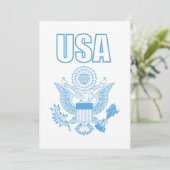 Nationaal embleem van de Verenigde Staten Kaart (Staand voorkant)