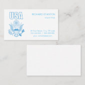Nationaal embleem van de Verenigde Staten Visitekaartje (Voorkant / Achterkant)