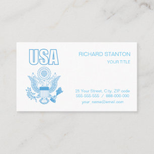 Nationaal embleem van de Verenigde Staten Visitekaartje