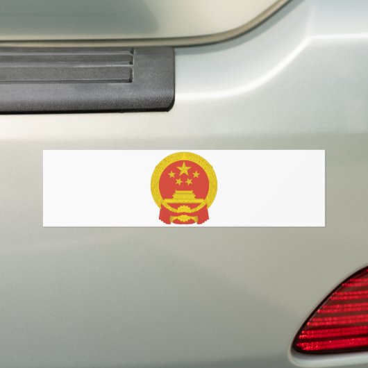 Nationaal Embleem van de Volksrepubliek China Bumpersticker (Op auto)