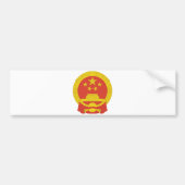 Nationaal Embleem van de Volksrepubliek China Bumpersticker (Voorkant)